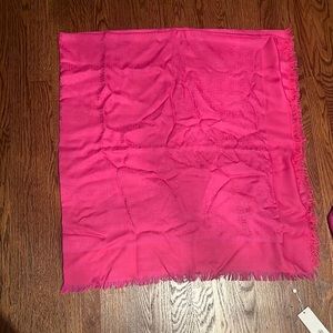 Tory Burch Traveler Logo Jacquard Wool & Silk Scarf